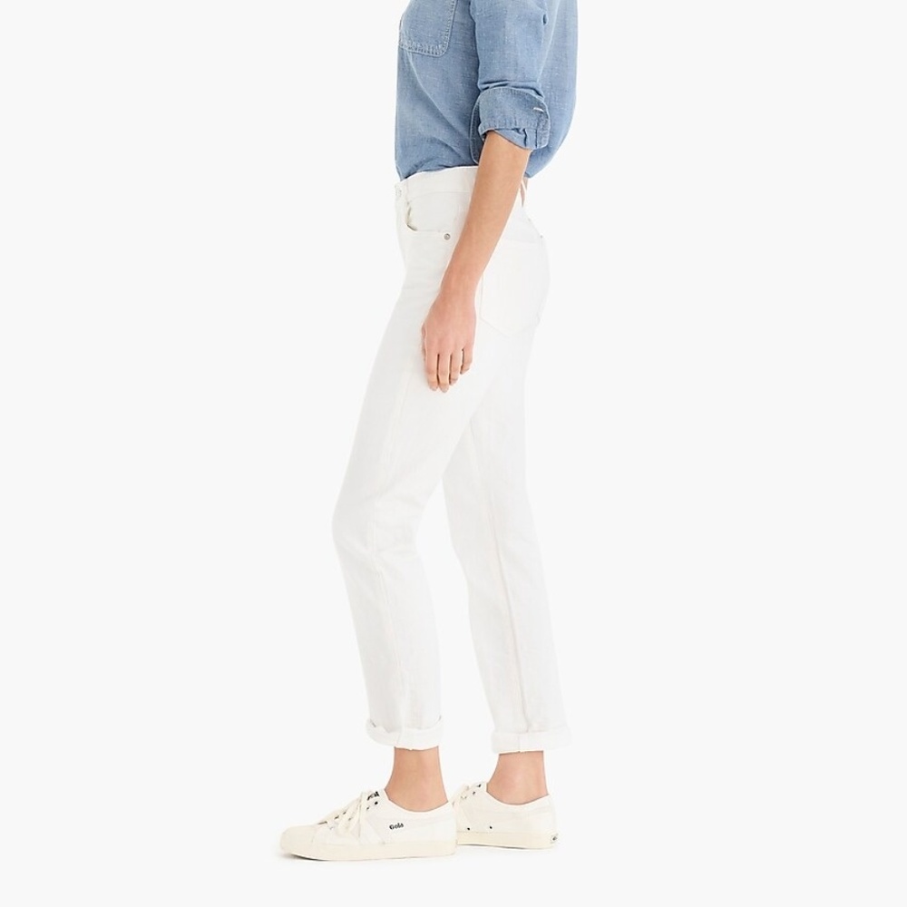 J. CREW Slim broken-in boyfriend jean in white